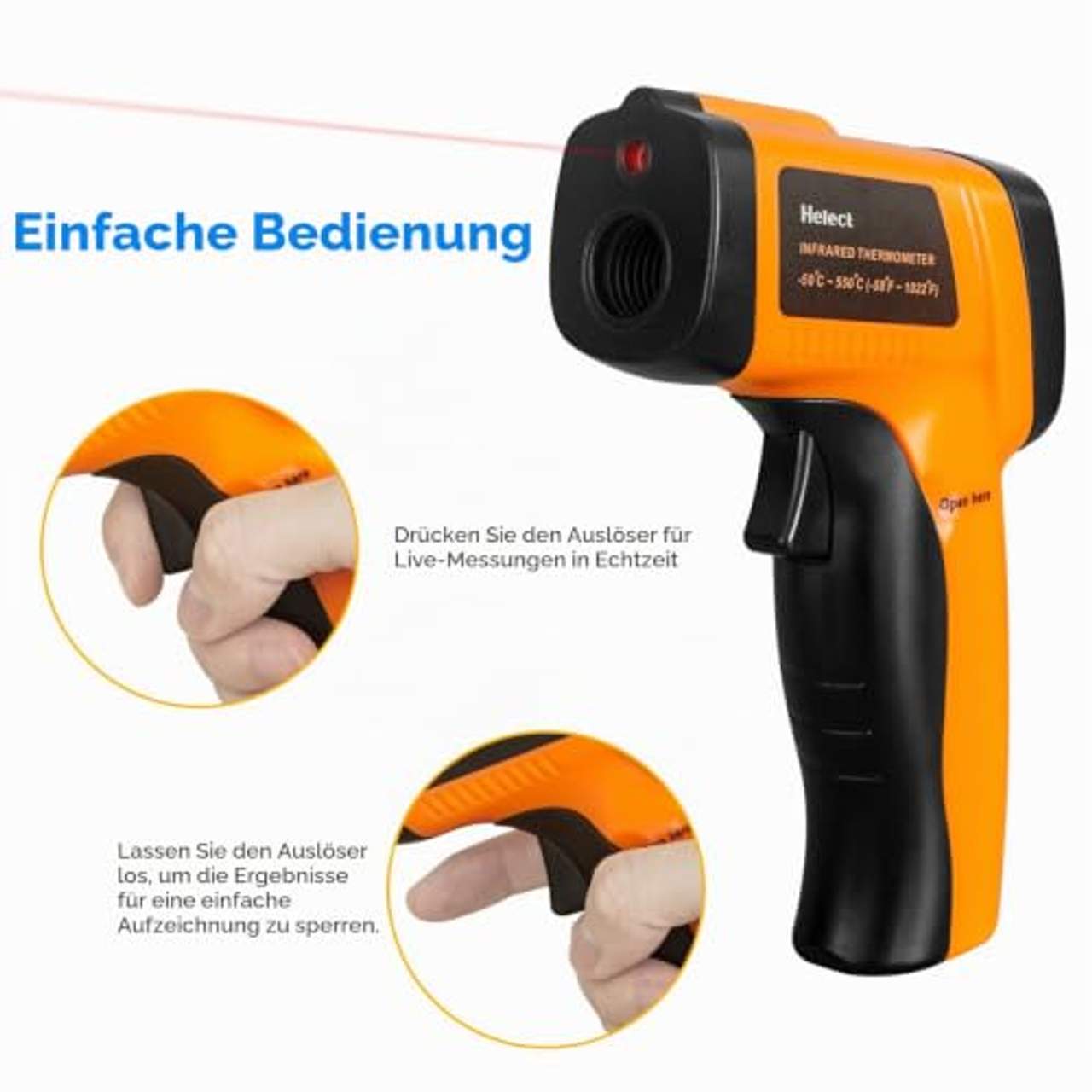 Helect Digitale Laser Infrarot Thermometer Pyrometer