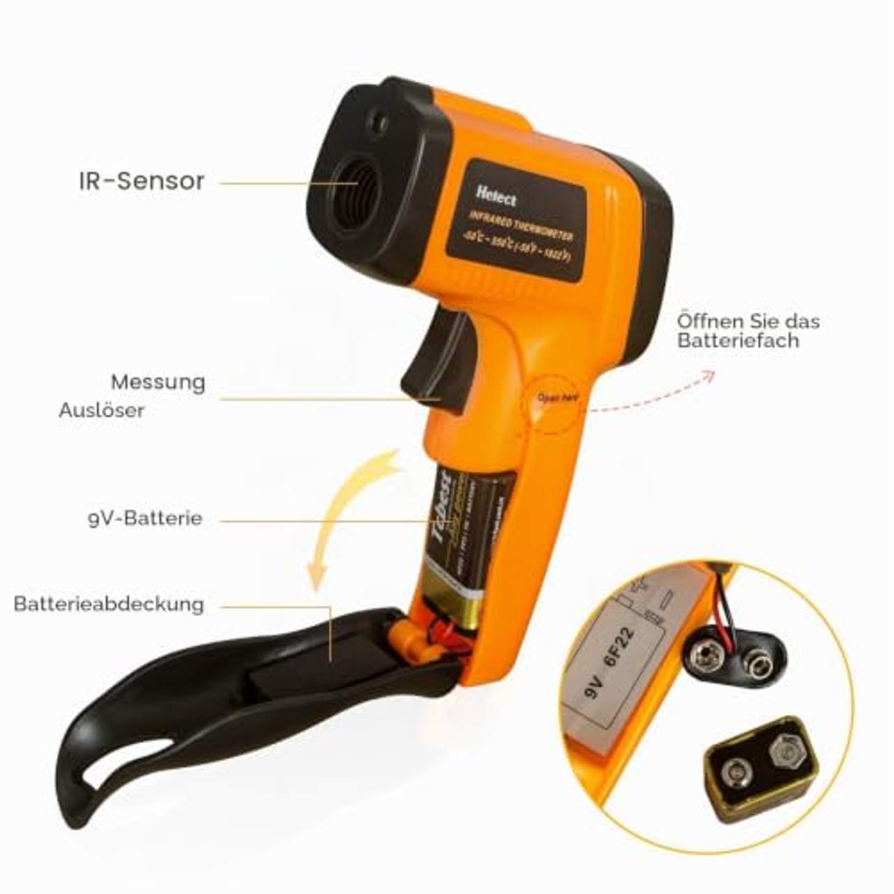Helect Digitale Laser Infrarot Thermometer Pyrometer
