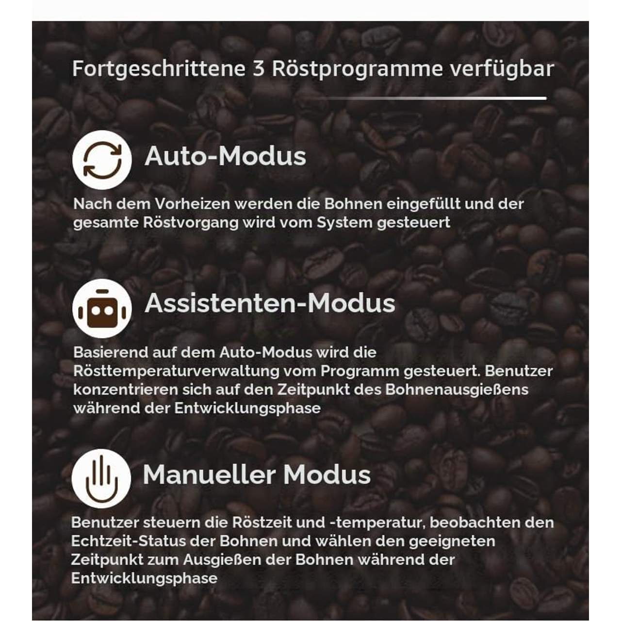 Kommerzieller Kaffeebohnenröster Kaffeeröster aus Edelstahl & Aluminium