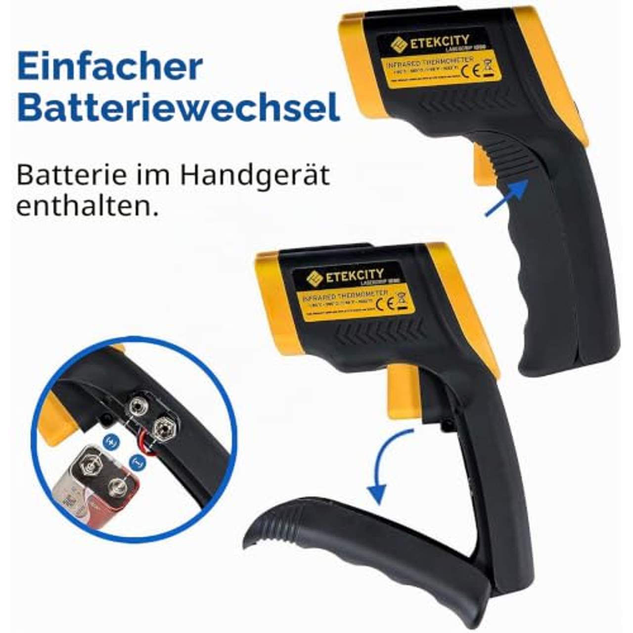 Etekcity Digital Laser Infrarot Thermometer -50 bis +550°C