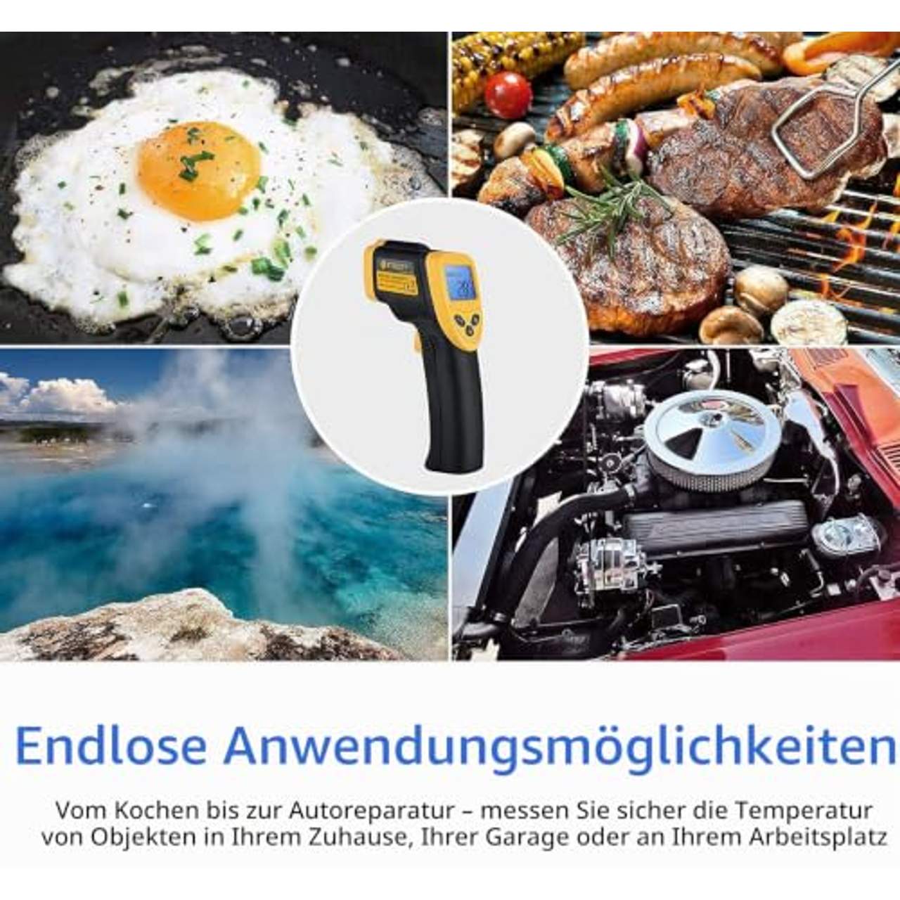 Etekcity Digital Laser Infrarot Thermometer -50 bis +550°C