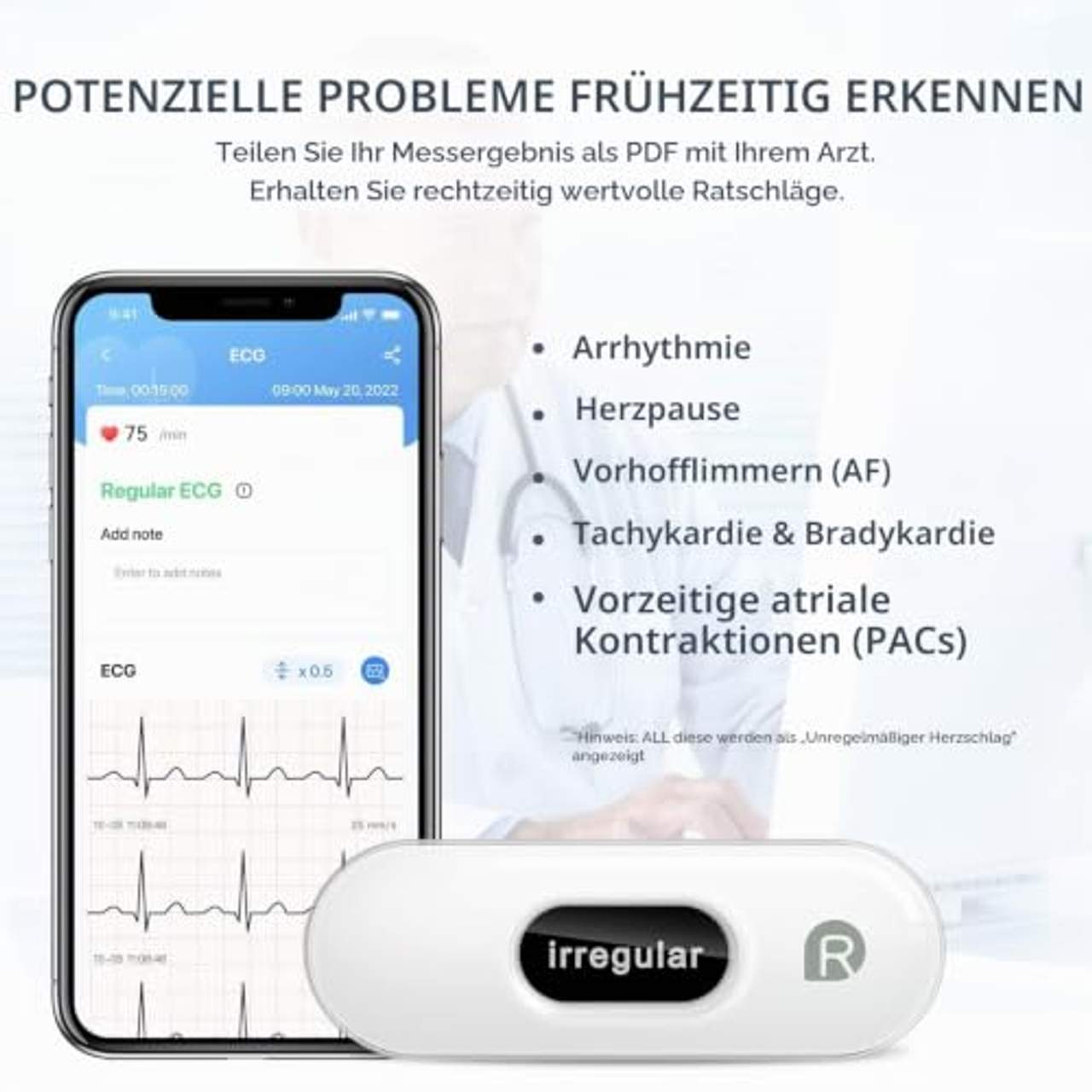 Wellue DuoEK-S Mobiles EKG Gerät