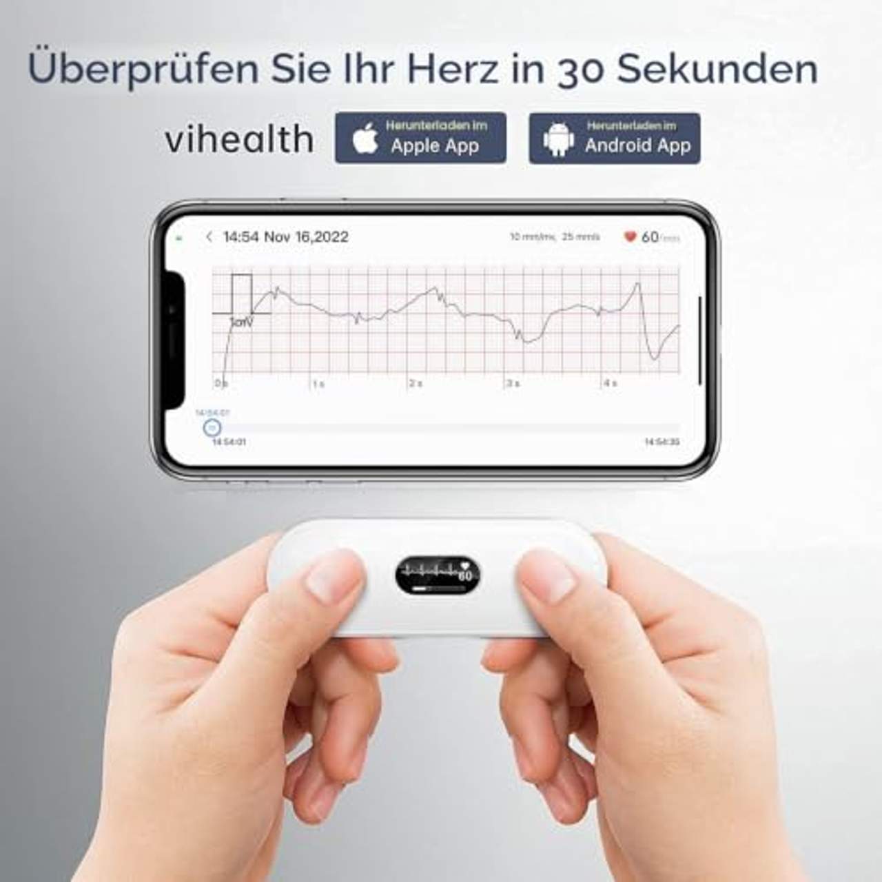 Wellue DuoEK-S Mobiles EKG Gerät