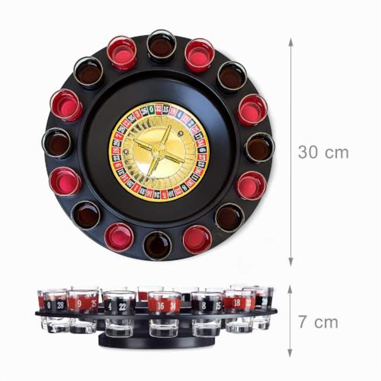 Relaxdays Roulette Trinkspiel Partyspiel