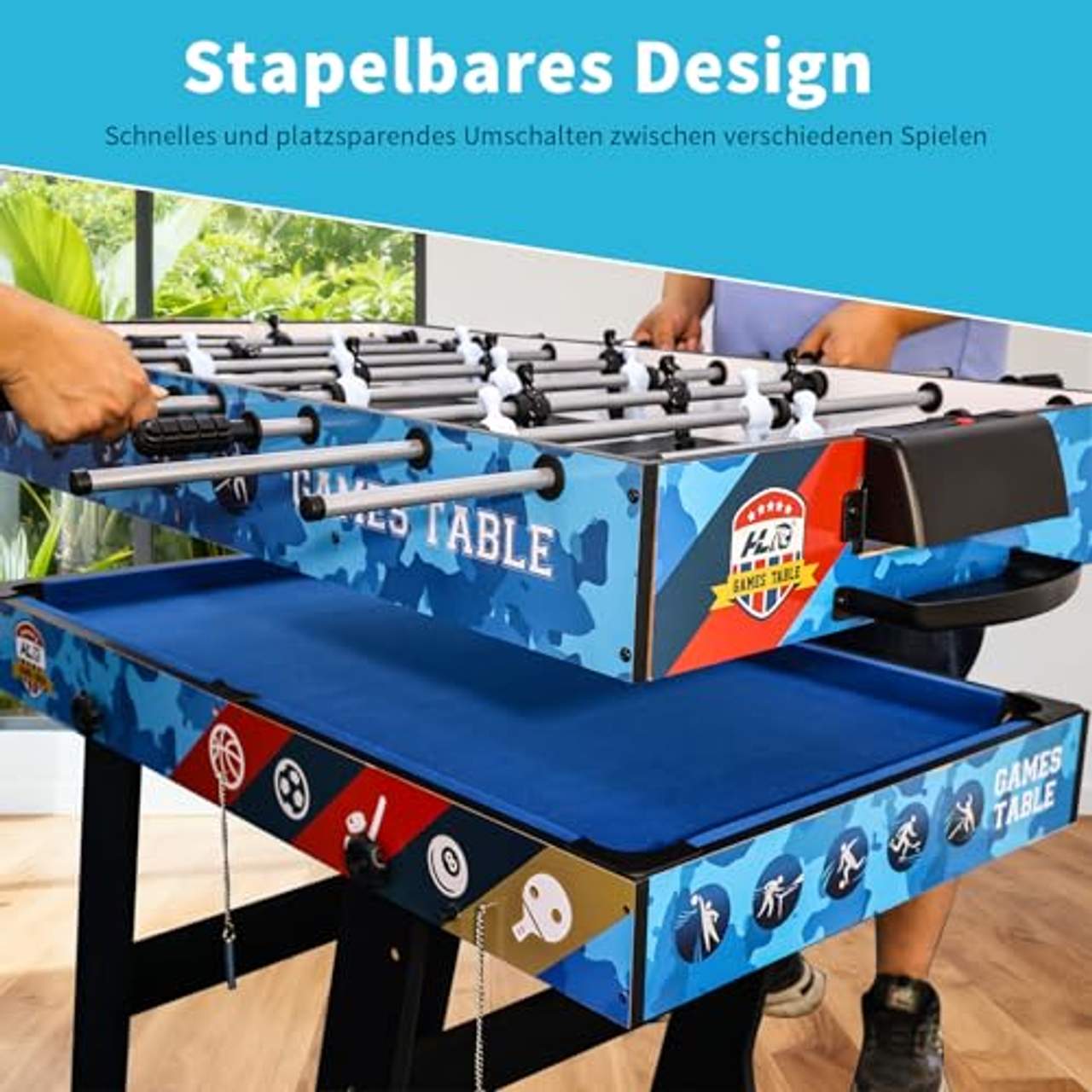 hlc 5 in 1 multifunknierte Tischspiel Tischfußball