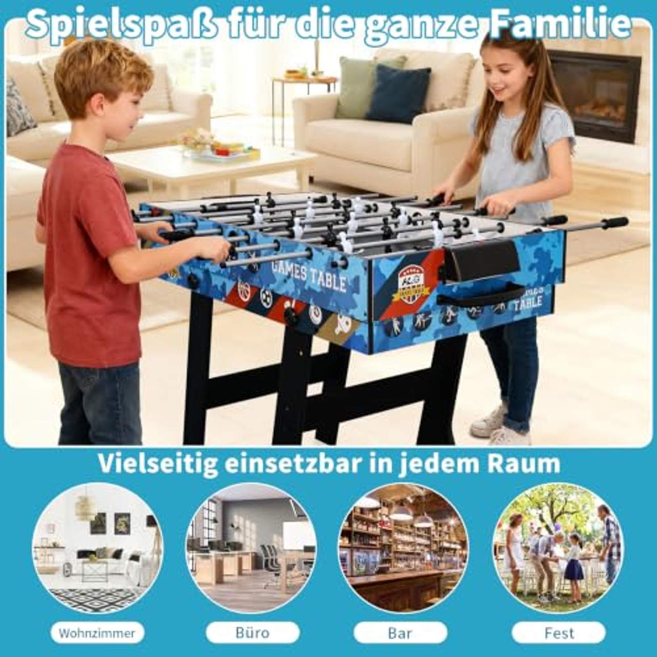 hlc 5 in 1 multifunknierte Tischspiel Tischfußball