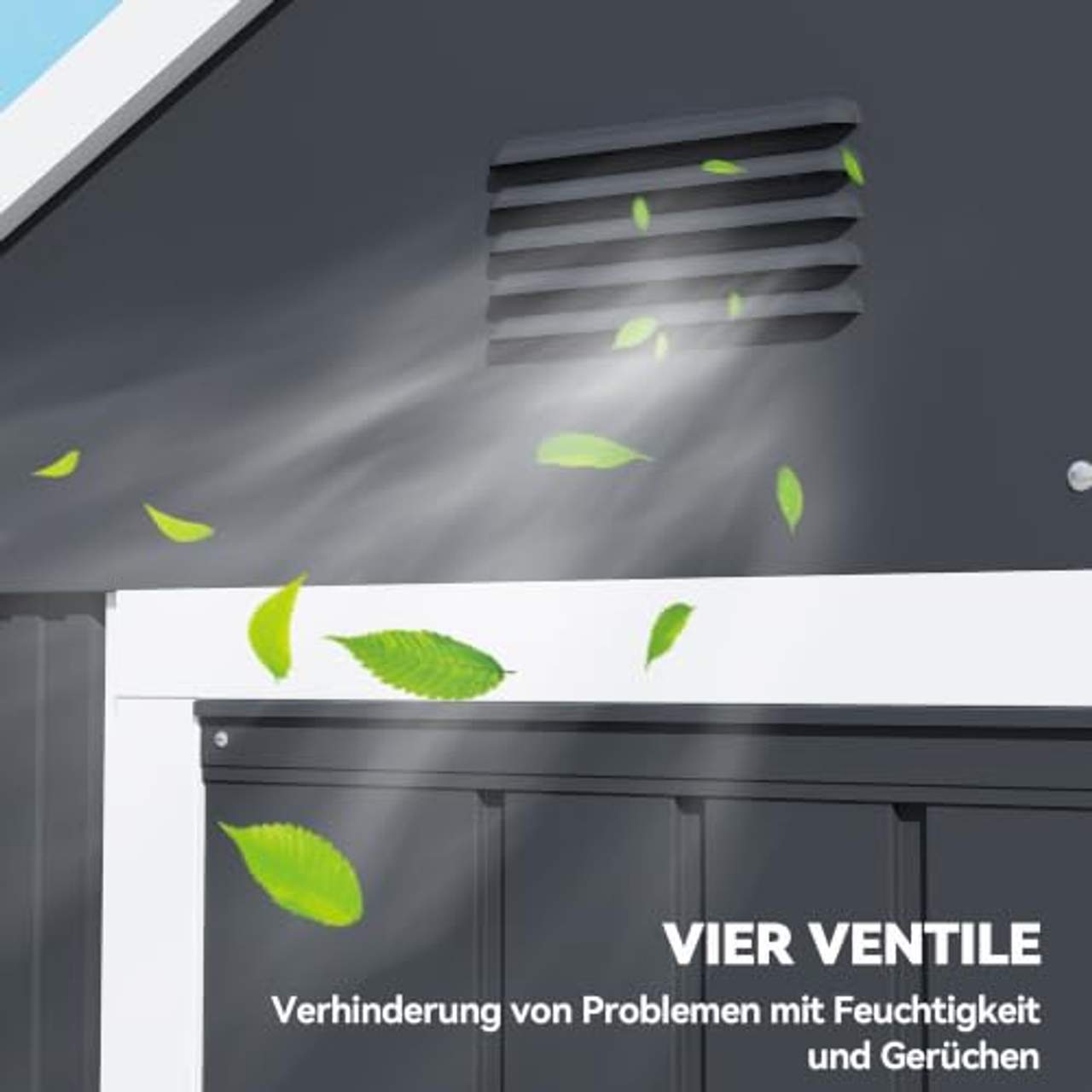Outsunny Geräteschuppen Stahl 4㎡ Gerätehaus