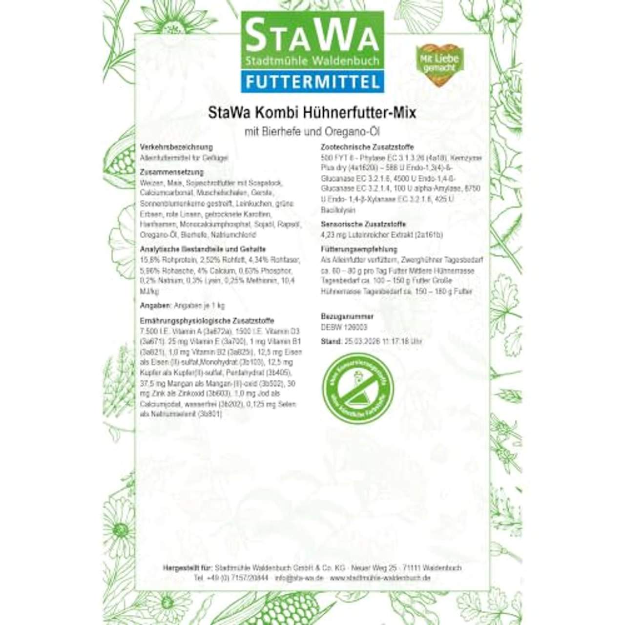StaWa Kombi Hühnerfutter-Mix 25 kg