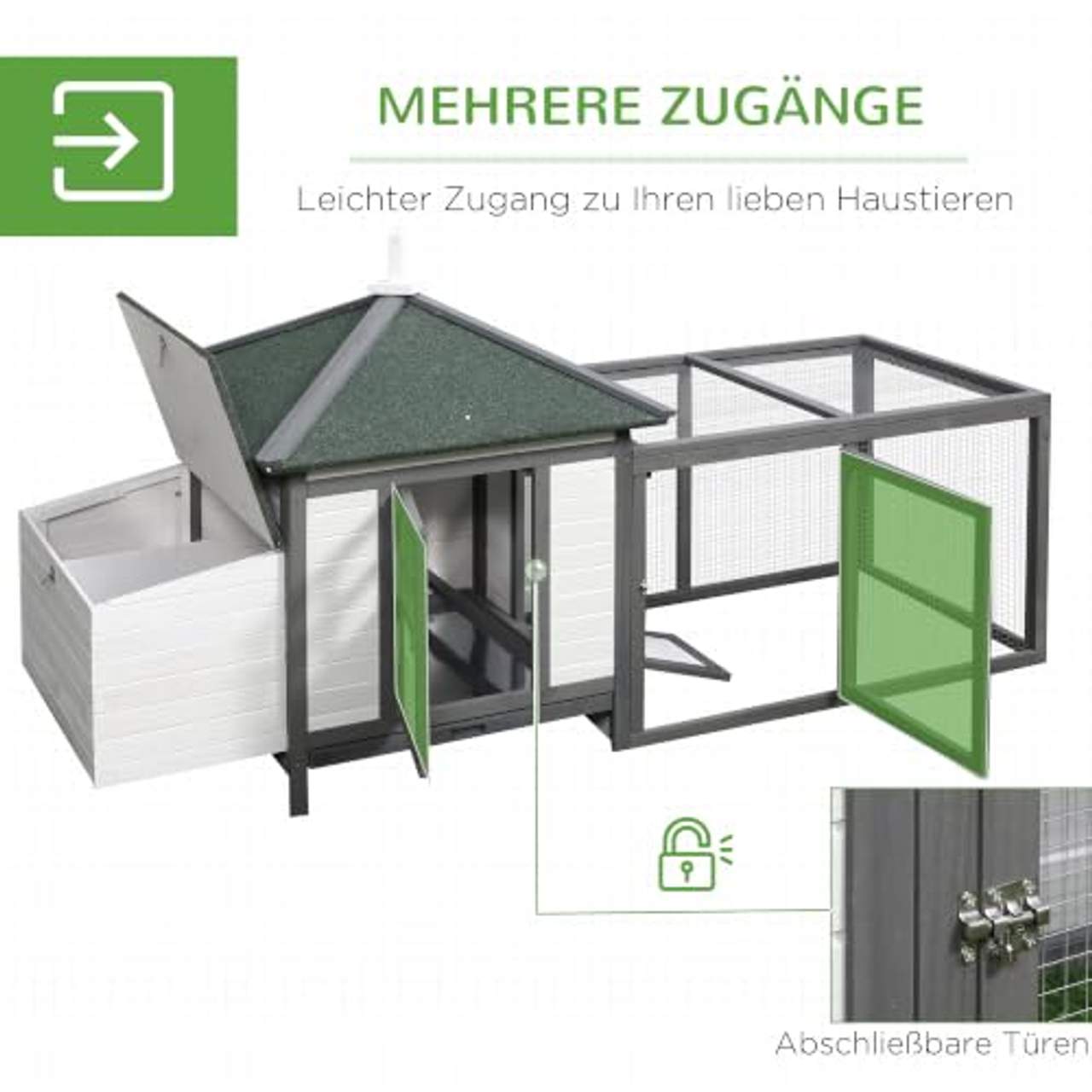 Pawhut Hühnerstall mit Auslauf