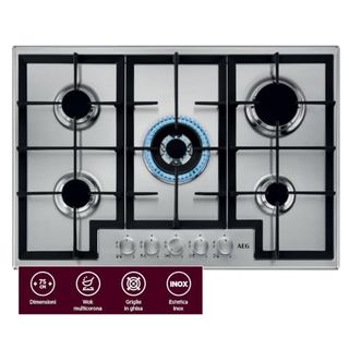 AEG HGB75400SM Slim Line Gaskochfeld