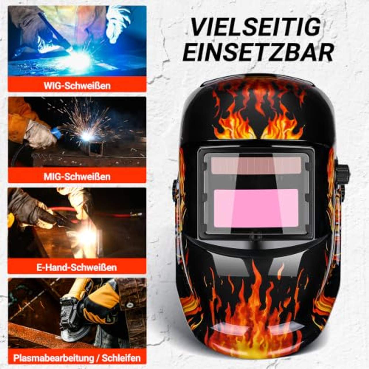 Deko Schweißhelm solarbetriebene Automatik