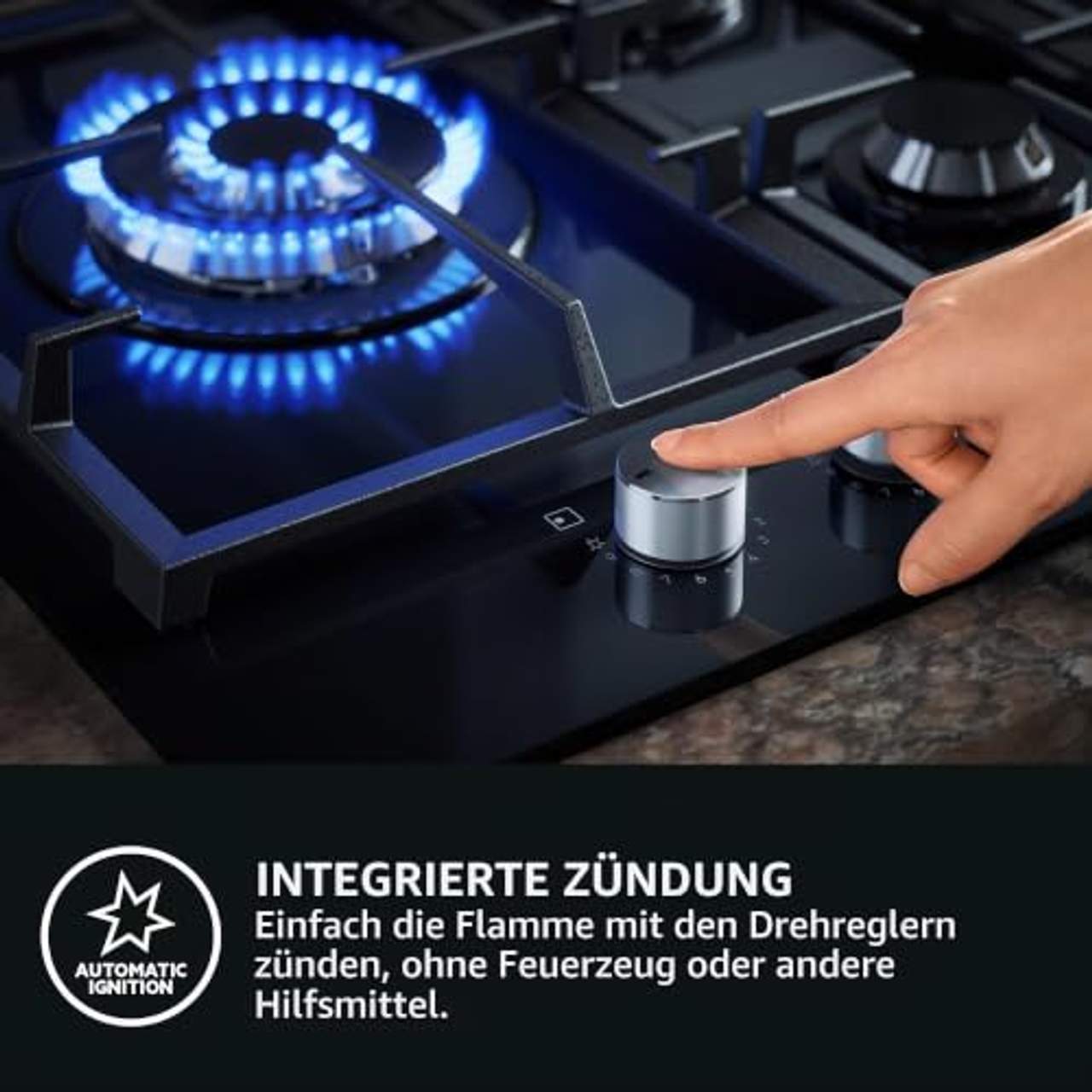 AEG HGB64400SM Slim Line Gaskochfeld
