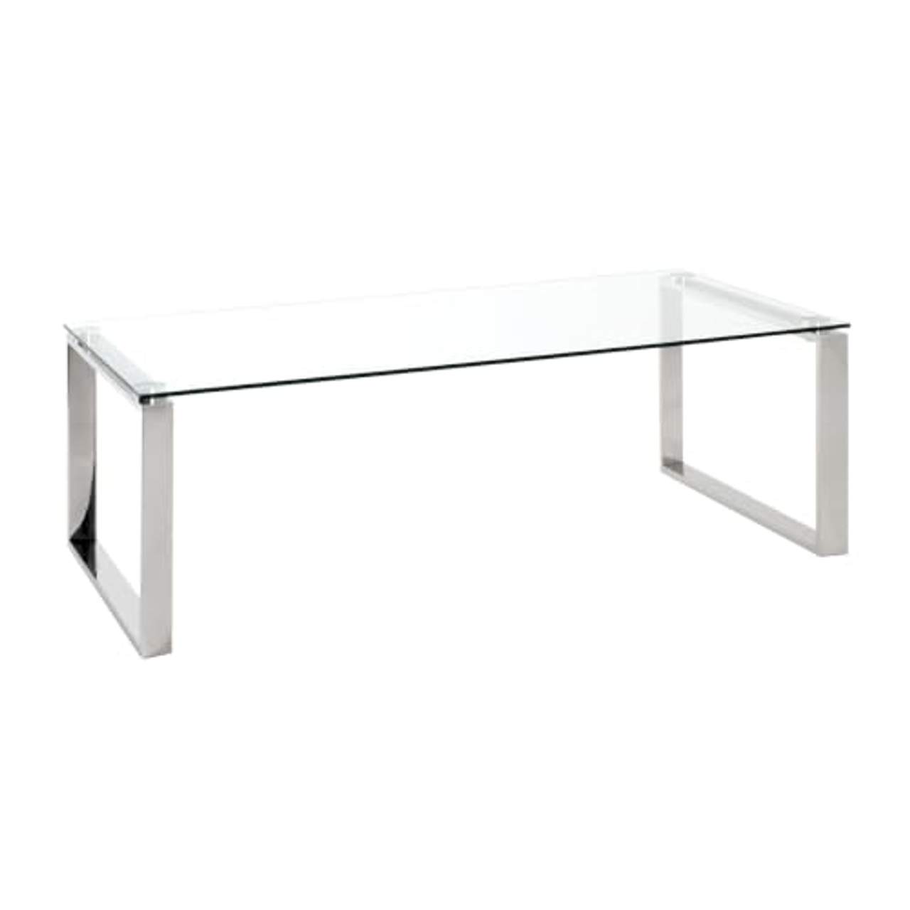 Haku Möbel Couchtisch Edelstahl 60 x 120 x 40 cm