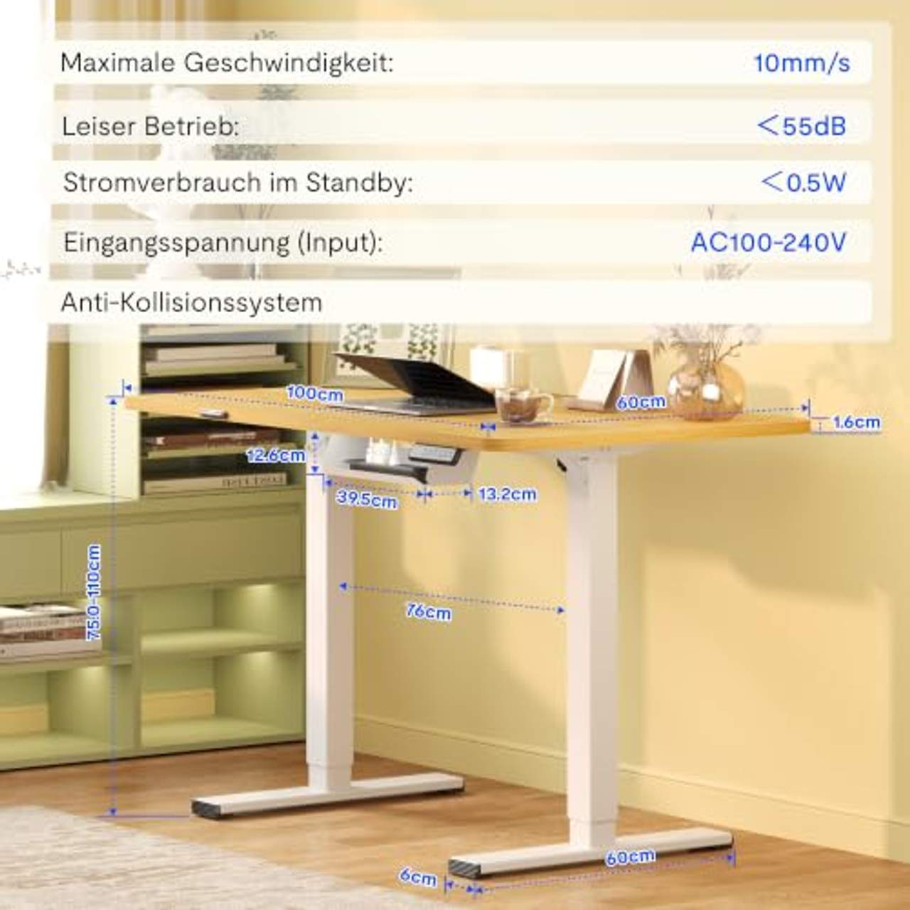 FLEXISPOT Basic Höhenverstellbarer Schreibtisch