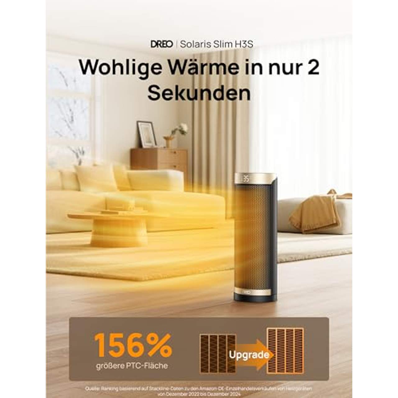 Dreo 2000W Smart Heizlüfter fürs Schlafzimmer
