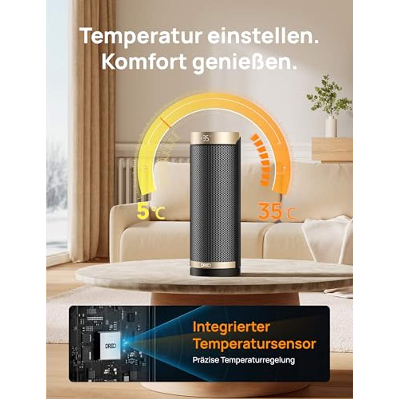 Dreo 2000W Smart Heizlüfter fürs Schlafzimmer