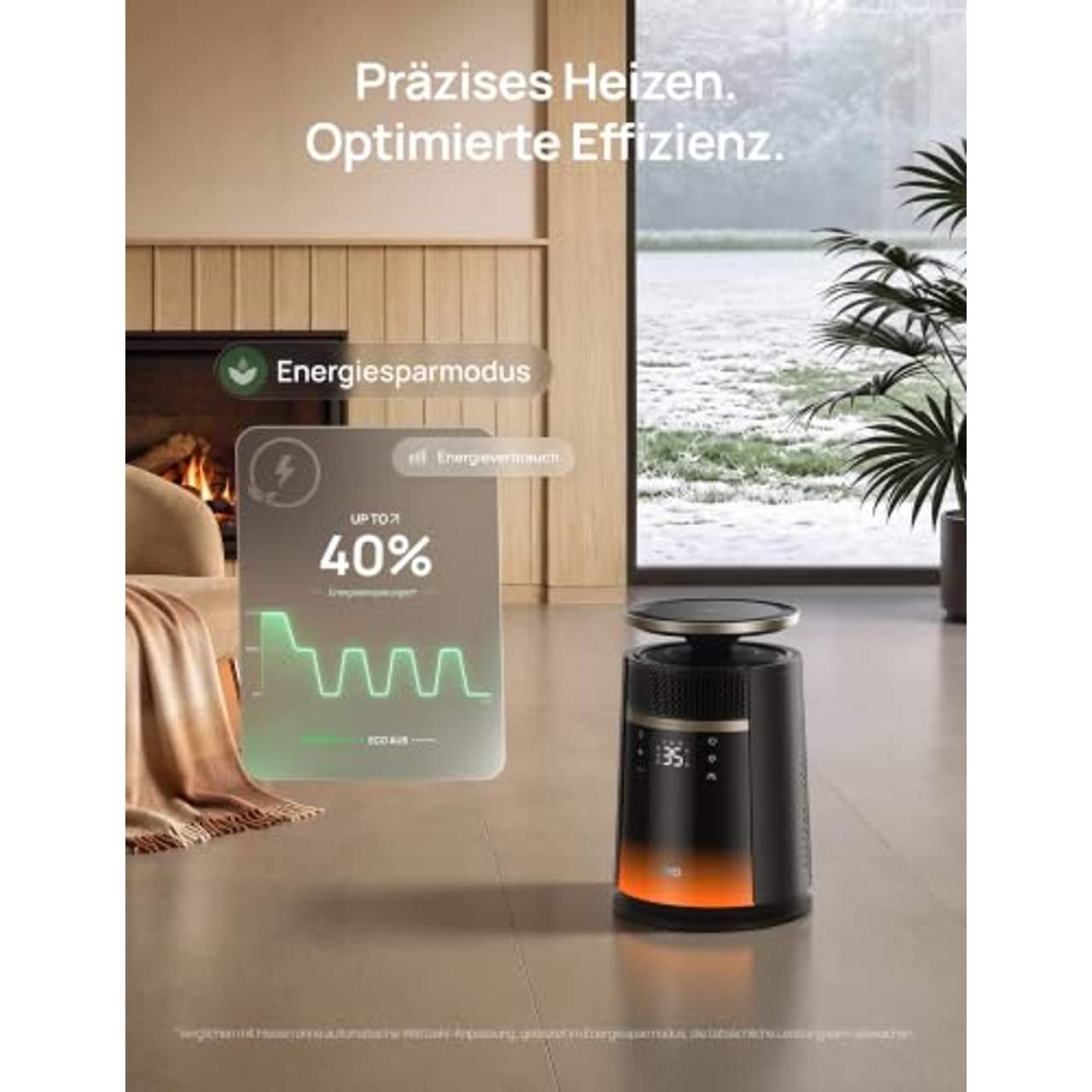 DREO Heizlüfter 360-Grad- und Direktmodi Keramik Heizlüfter