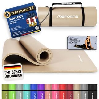 MSPORTS Gymnastikmatte Premium inkl. Tragegurt