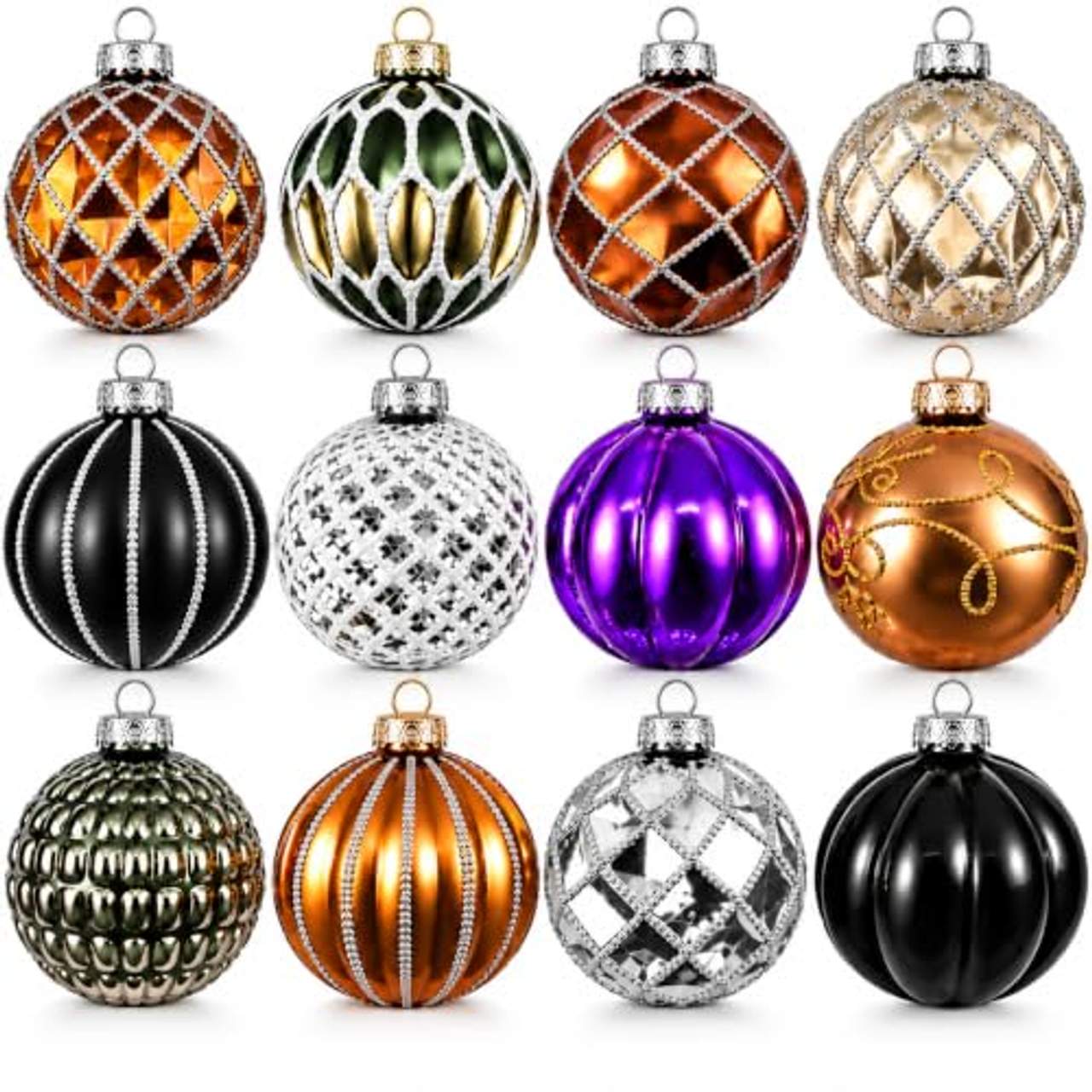 My-goodbuy24 12er Set Luxus Weihnachtskugeln Set G
