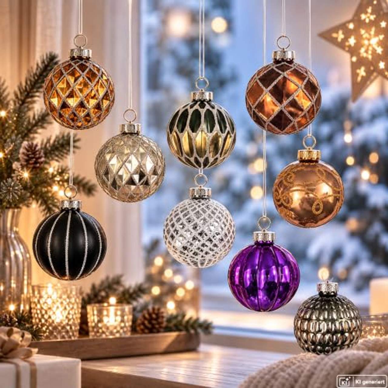 My-goodbuy24 12er Set Luxus Weihnachtskugeln Set G