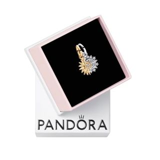 PANDORA Moments Teilbarer Sonne & Mond Charm-Anhänger aus Sterling