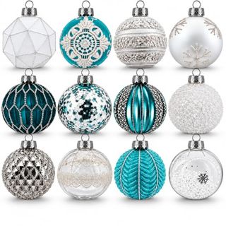 My-goodbuy24 12er Set Luxus Weihnachtskugeln Set A