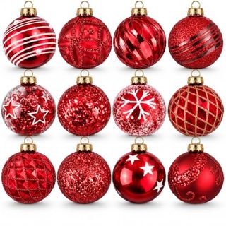 My-goodbuy24 12er Set Luxus Weihnachtskugeln Set M
