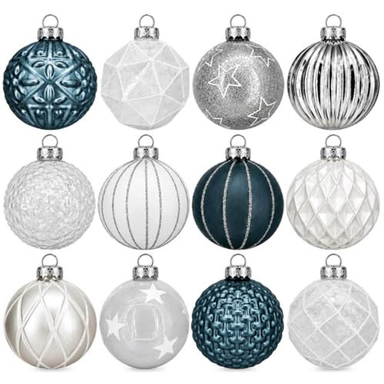 My-goodbuy24 12er Set Luxus Weihnachtskugeln Set F