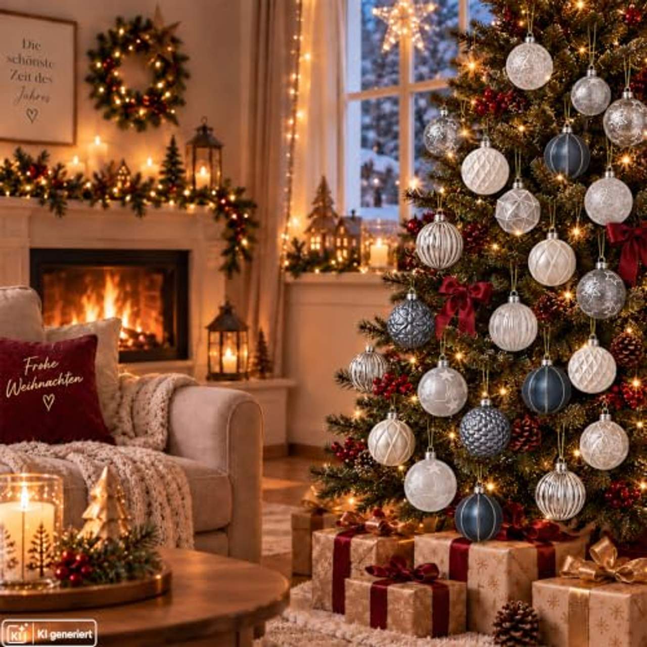 My-goodbuy24 12er Set Luxus Weihnachtskugeln Set F