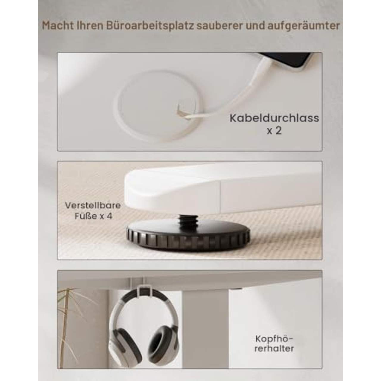 TRIUMPHKEY Höhenverstellbarer Schreibtisch