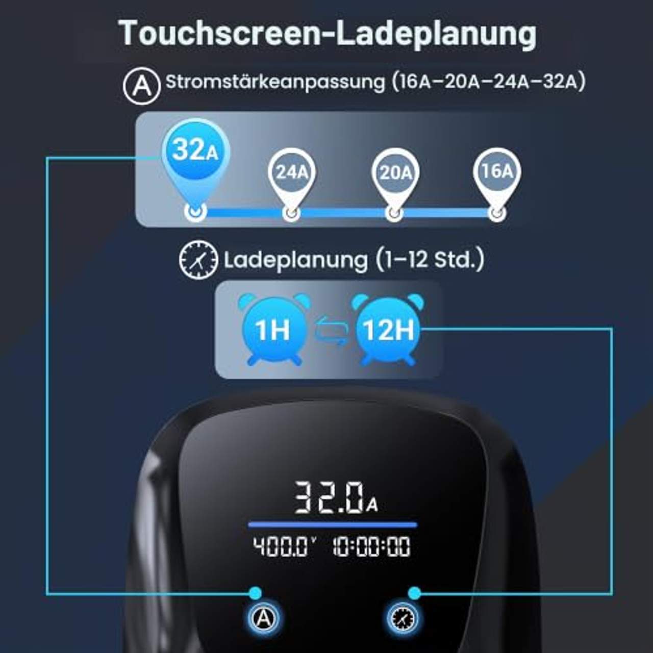 Tera EV Ladegerät mit Reservierung Typ 2 22KW 7m CEE