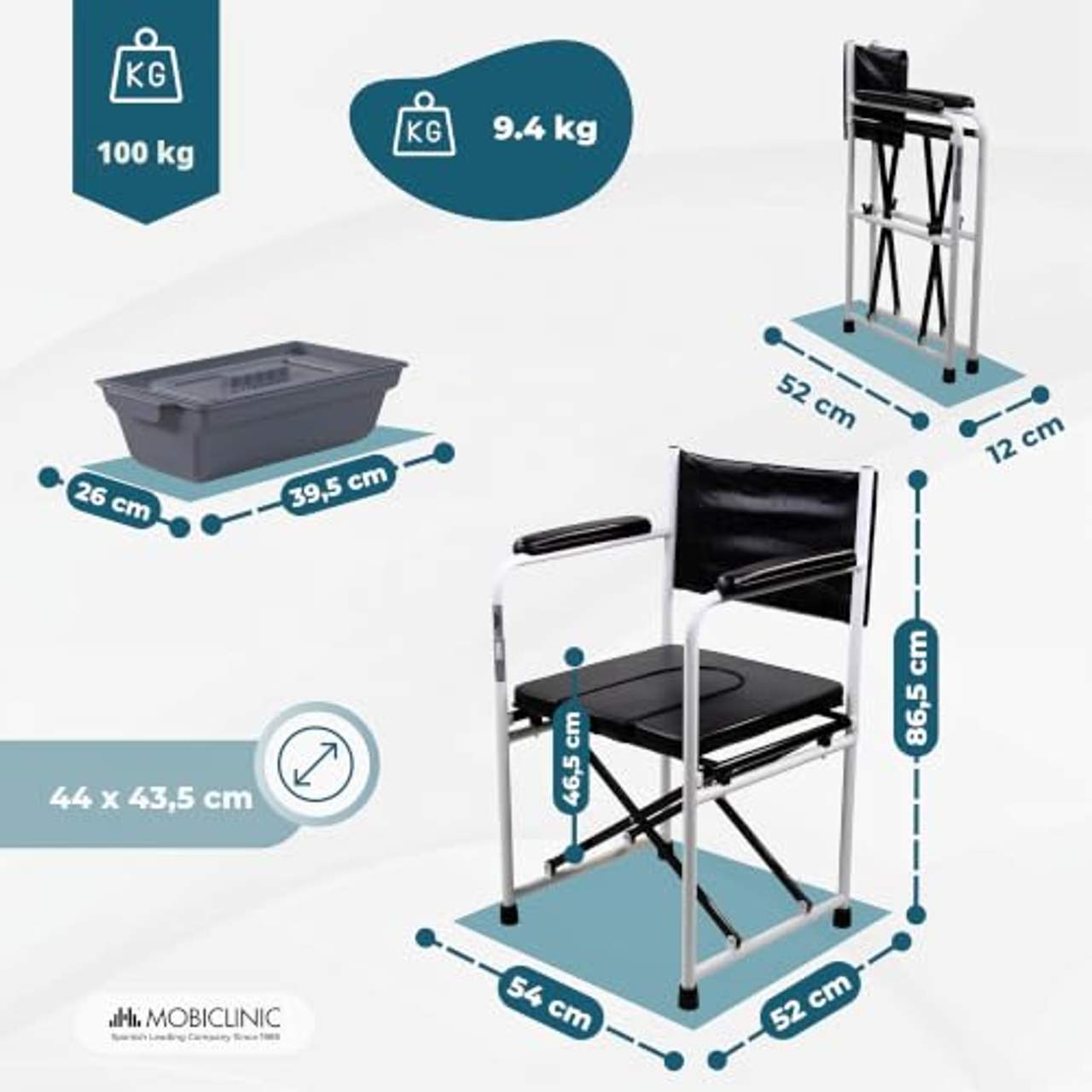 Mobiclinic Toilettenstuhl Ebro Europäische Marke