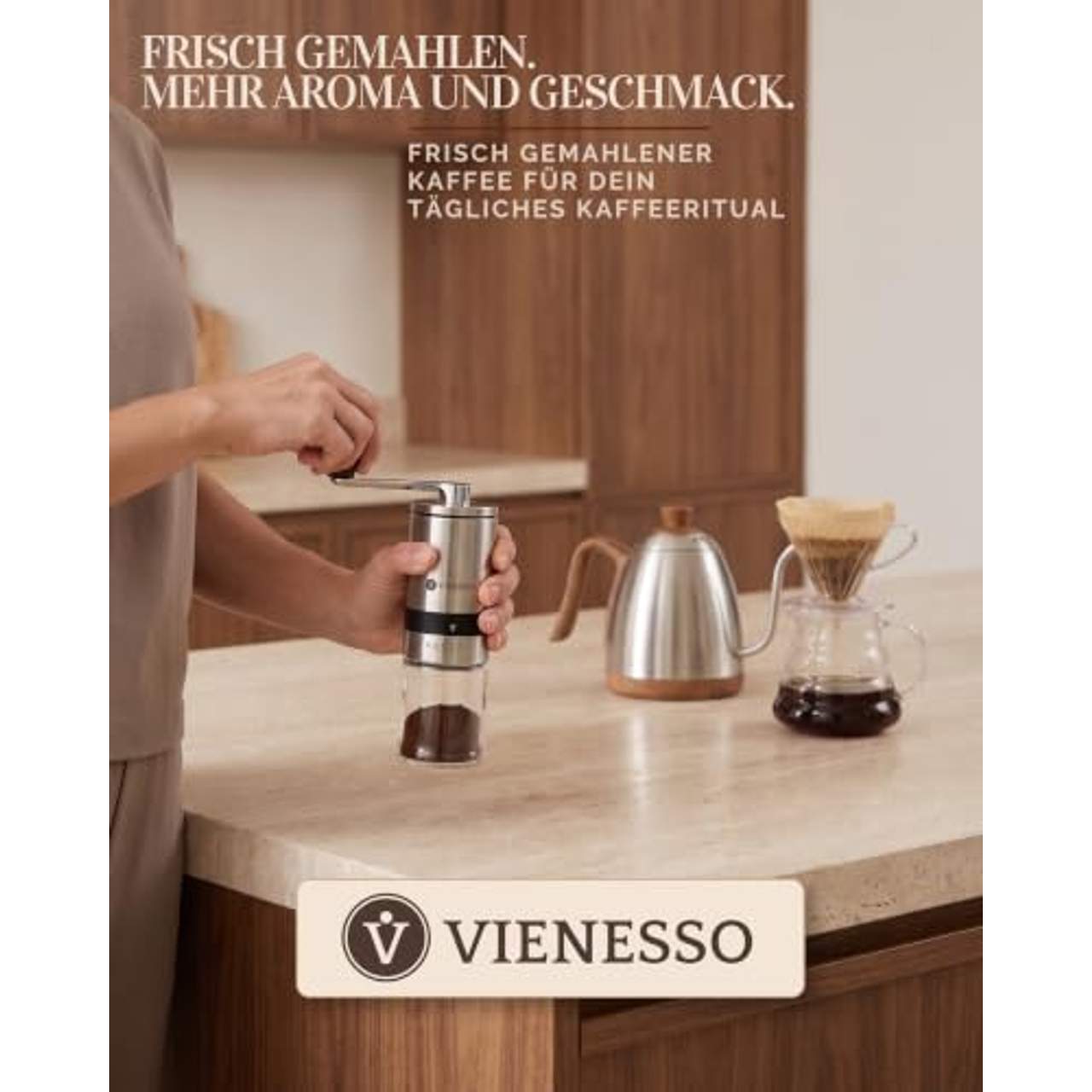 VIENESSO Kaffeemühle Manuell Hand