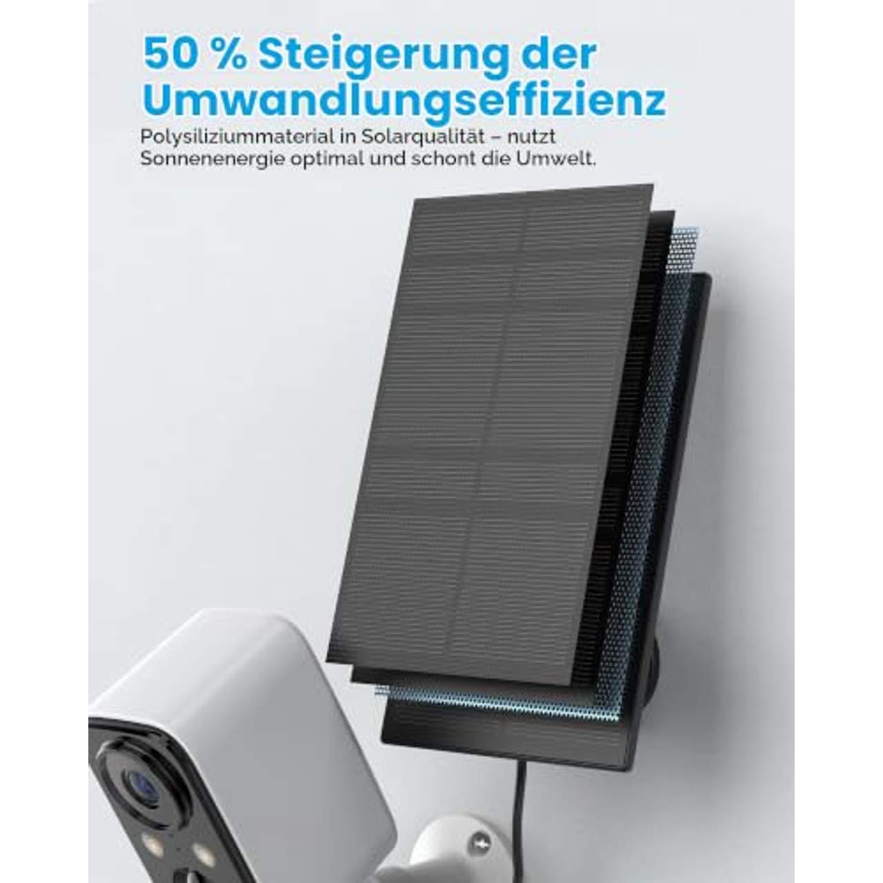 FOAOOD 2 Packung-Weiß Überwachungskamera Aussen Akku