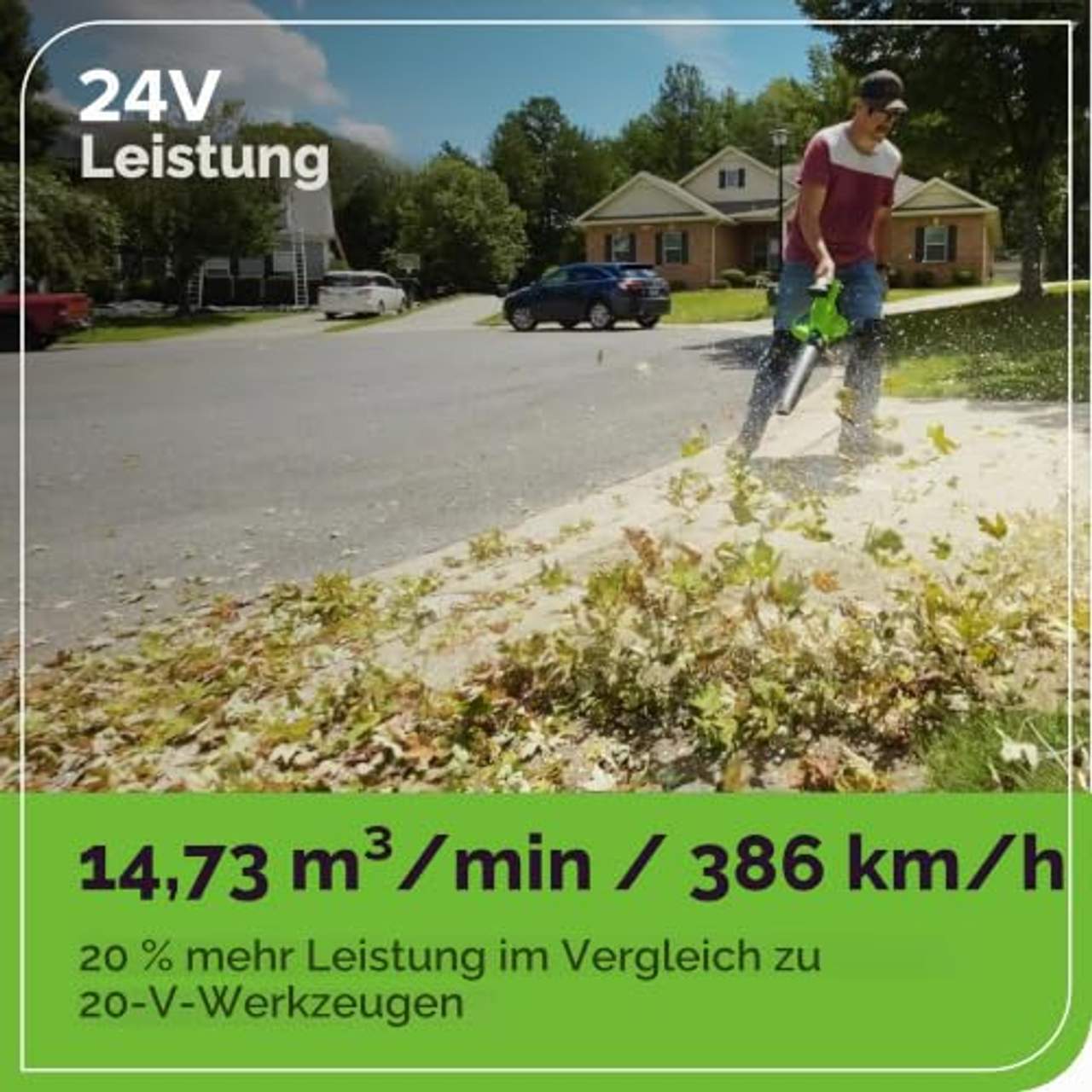 Greenworks 48V Akku Laubsauger - Laubbläser