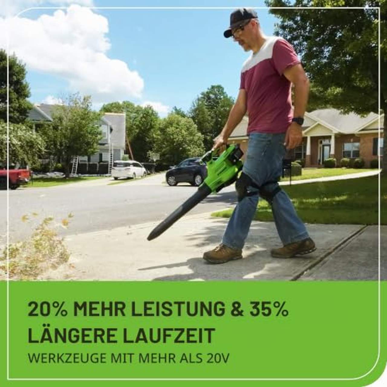 Greenworks 48V Akku Laubsauger - Laubbläser
