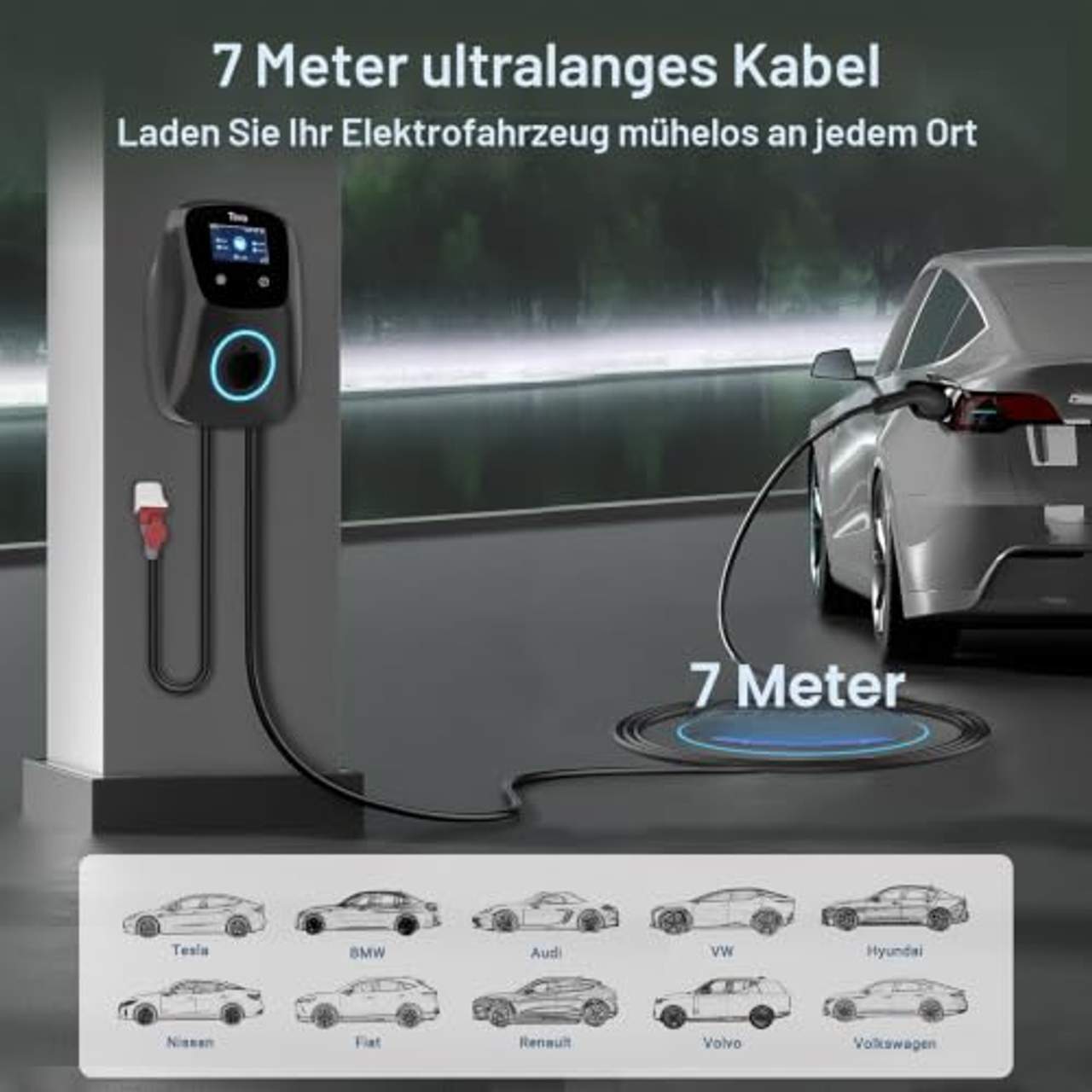 Tera EV Ladegerät Smart APP Typ 2 22kW