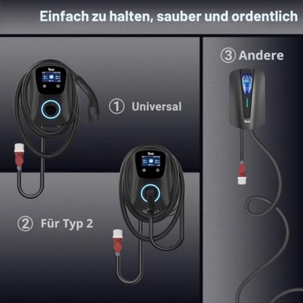 Tera EV Ladegerät Smart APP Typ 2 22kW