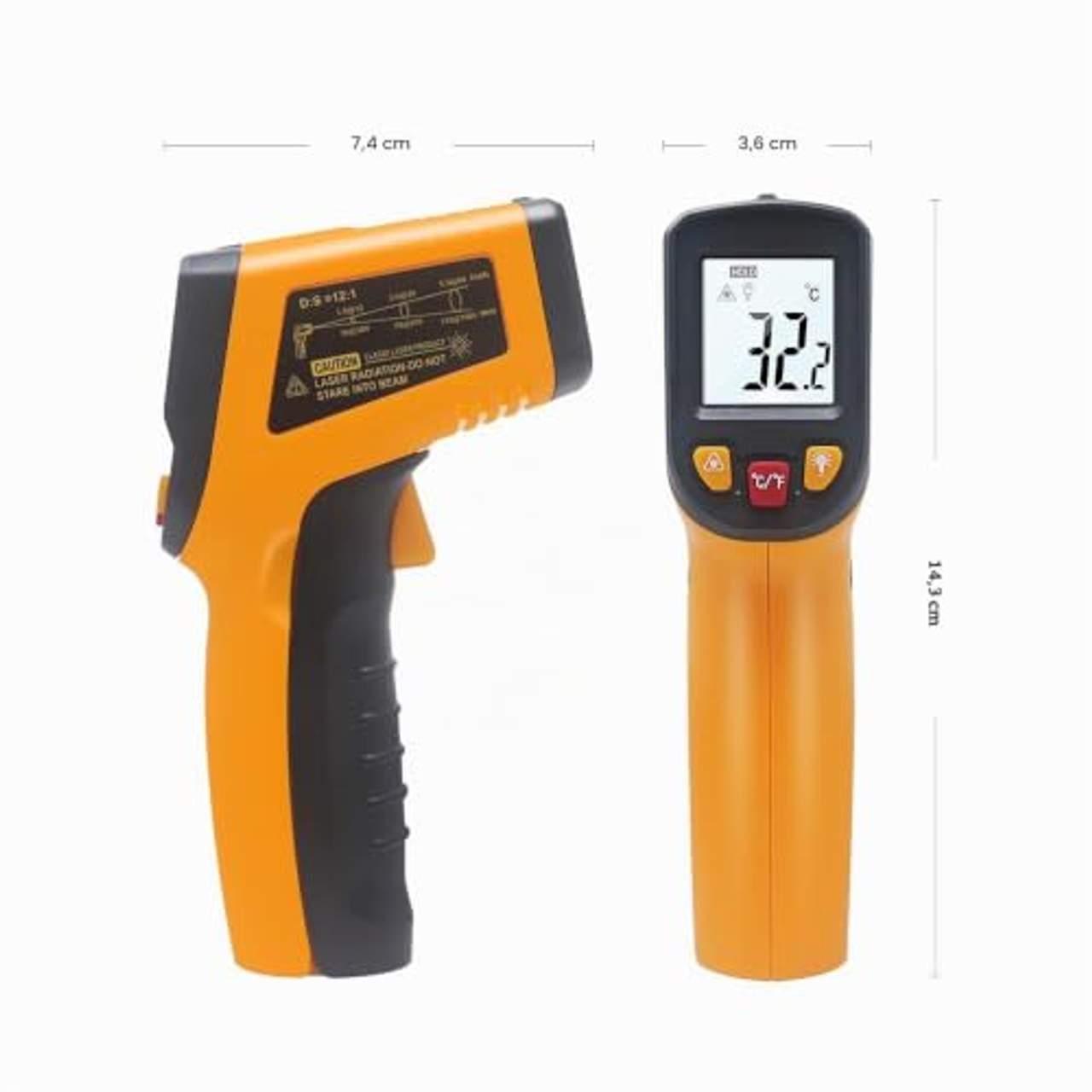 KETOTEK Infrarot Thermometer Laser Digital IR Thermometer Lebensmittel
