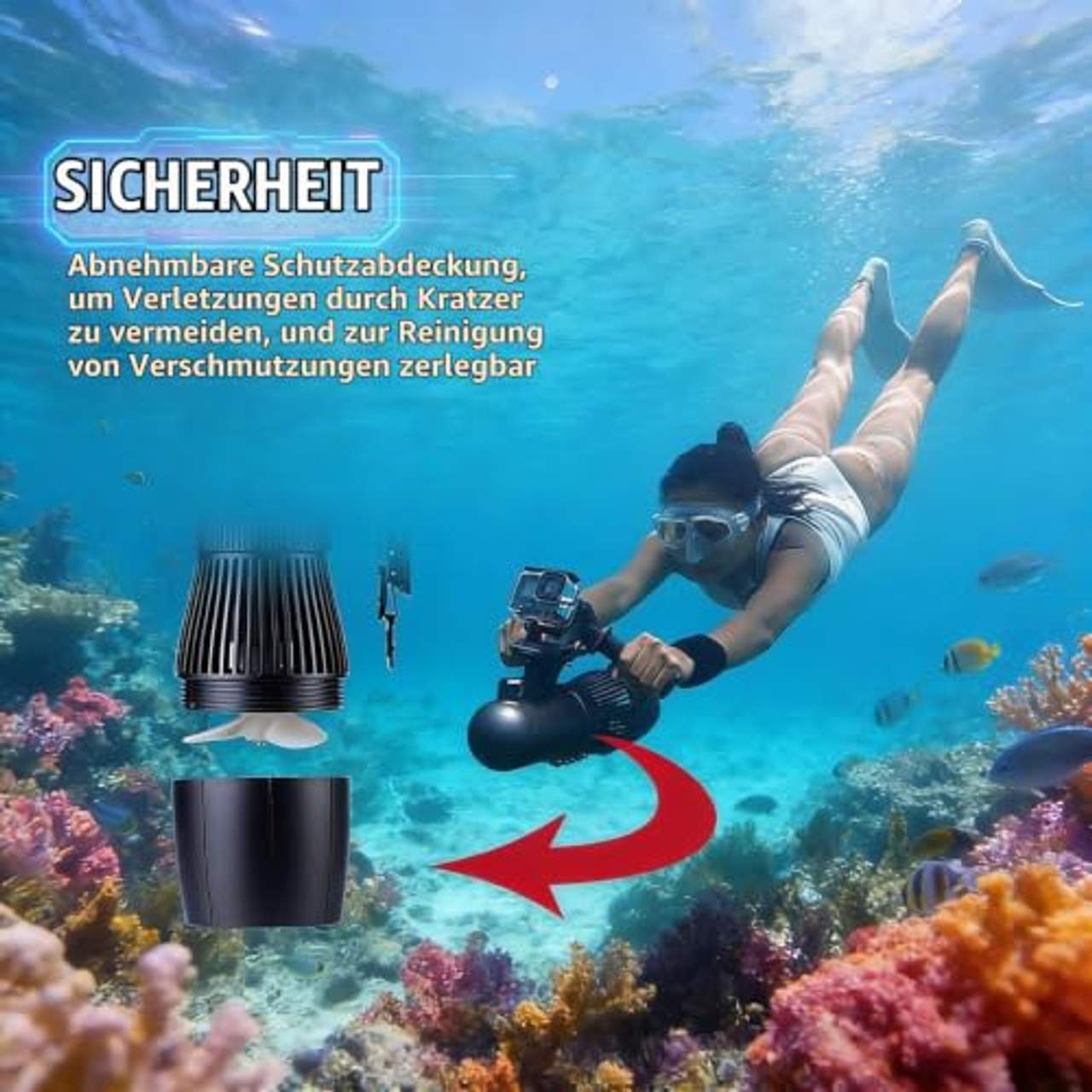 Camolech Elektrischer Wasser-Scooter für Erwachsene und Kinder