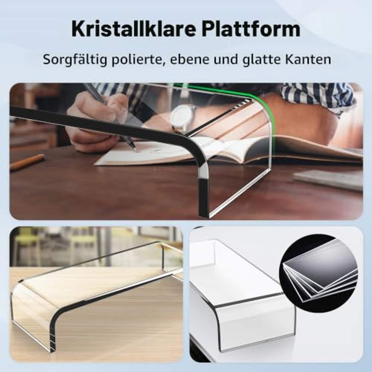 AboveTEK Monitorständer Acryl Bildschirmständer