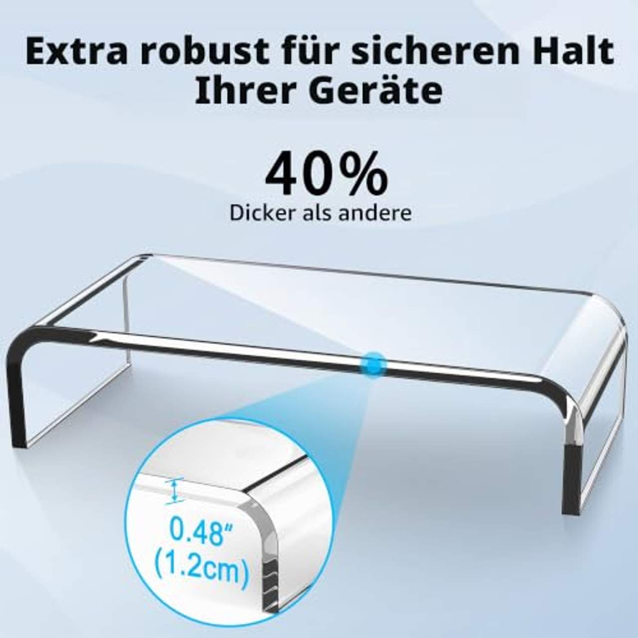 AboveTEK Monitorständer Acryl Bildschirmständer