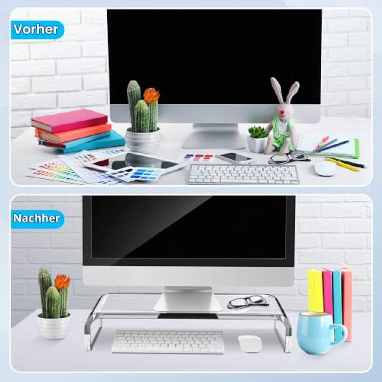 AboveTEK Monitorständer Acryl Bildschirmständer
