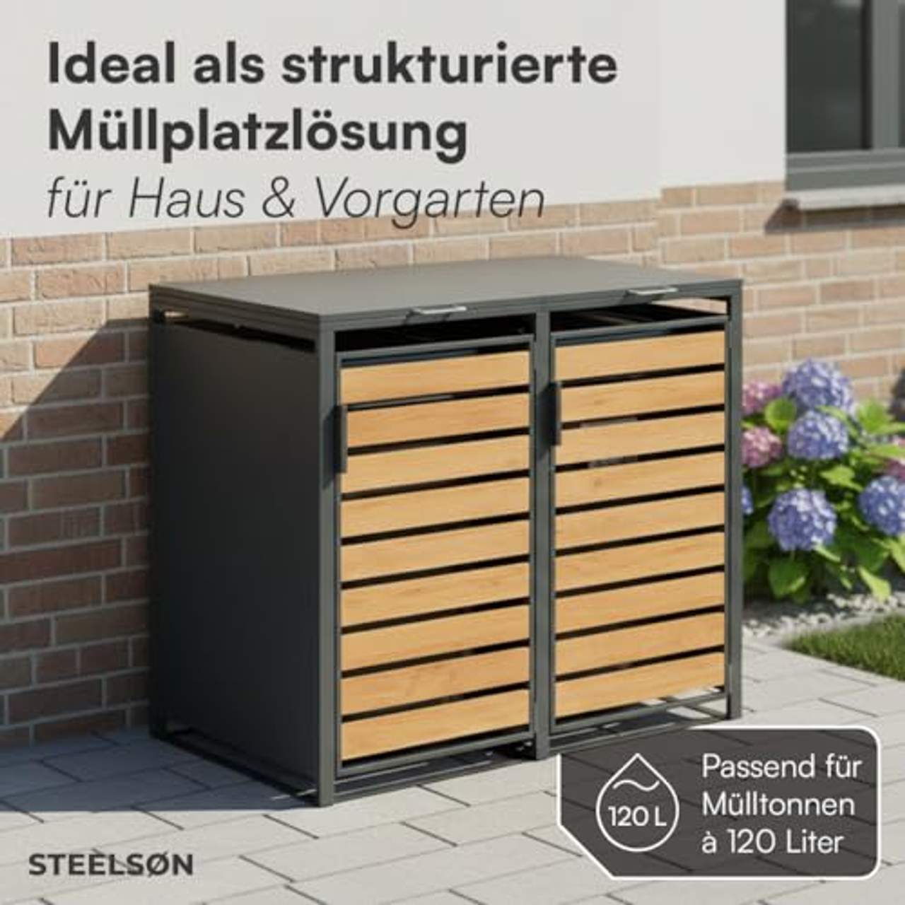 STEELSØN Kestra Mülltonnenbox 2er bis 120L
