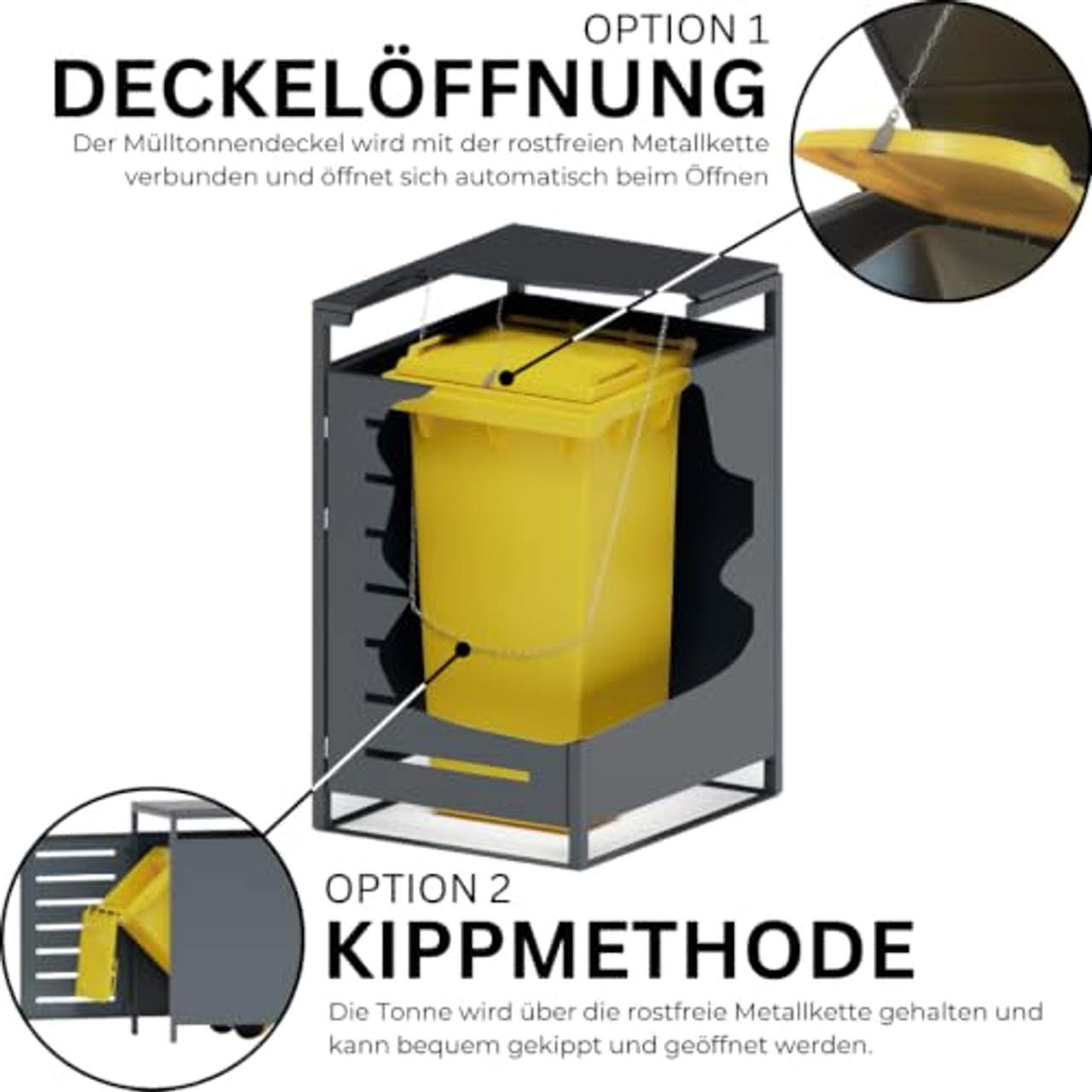 Mega Mülltonnenbox 3er Set