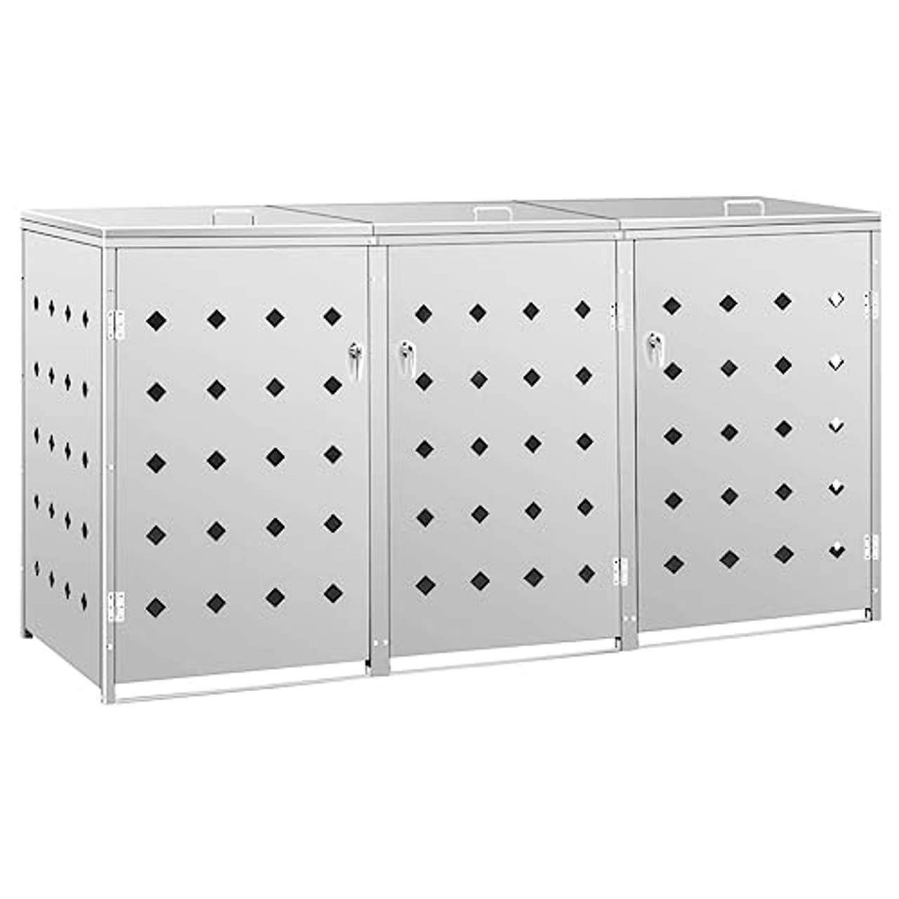 Cozynest Mülltonnenbox für 3 Tonnen 240 L