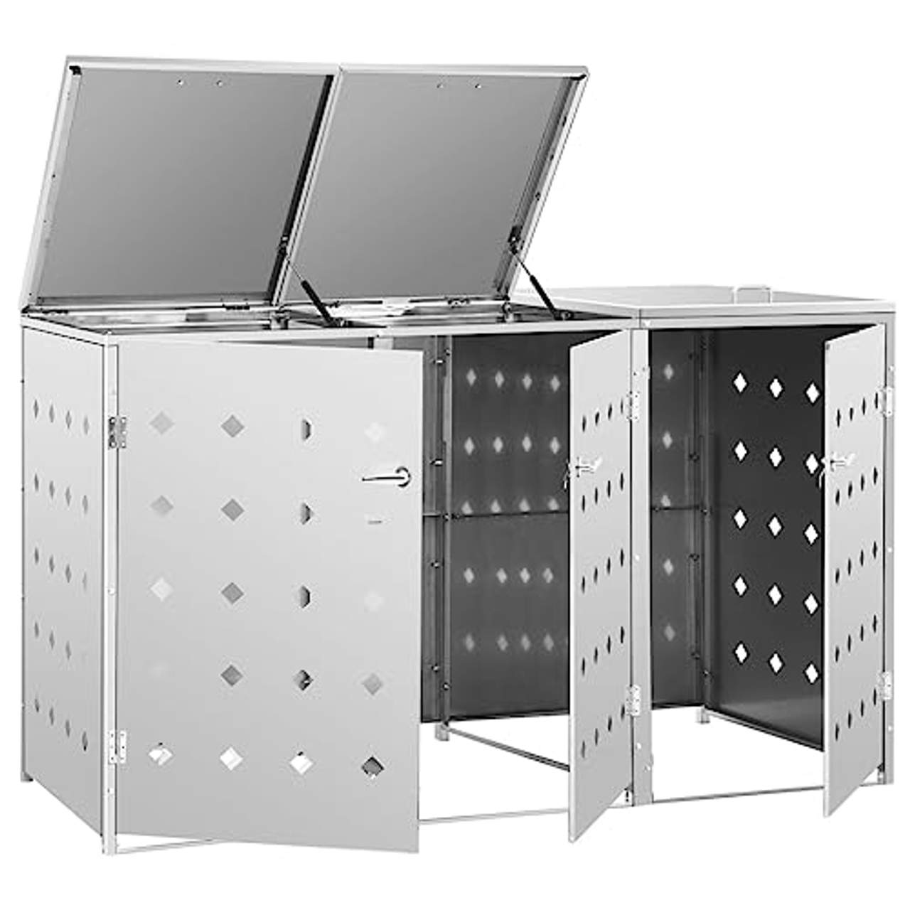 Cozynest Mülltonnenbox für 3 Tonnen 240 L