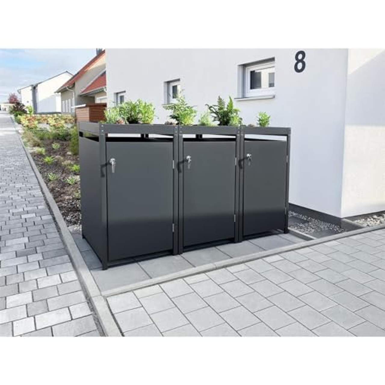 Metzler Mülltonnenbox in Anthrazit