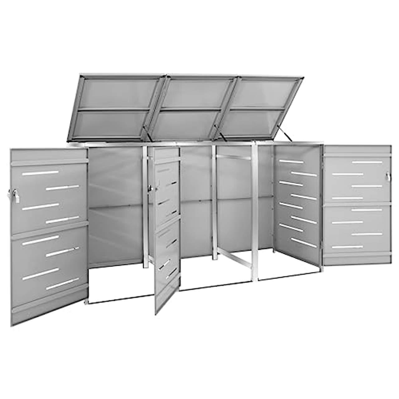 Refined Mülltonnenbox für 3 Tonnen Edelstahl