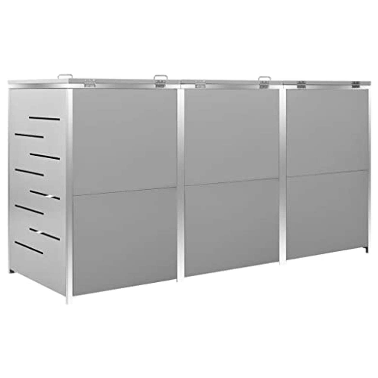 Refined Mülltonnenbox für 3 Tonnen Edelstahl